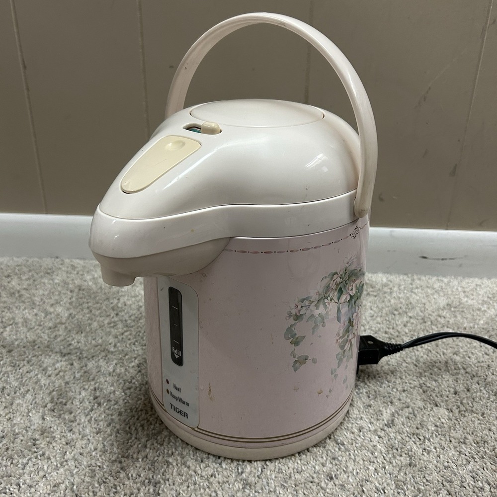 Vintage Tiger Hot Water Boiler Dispenser‎ Heater Model PFS-B220 Floral Tested